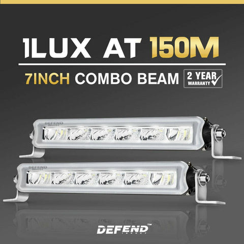 2x 7inch Osram LED Work Light Bar Super Slim Single Row Combo Beam Lamp Offroad