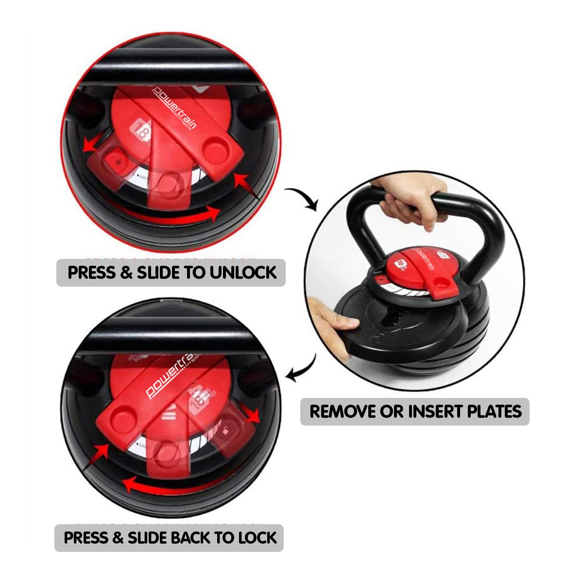 weights strength 2x Adjustable Kettlebells Weights Dumbbell 18kg