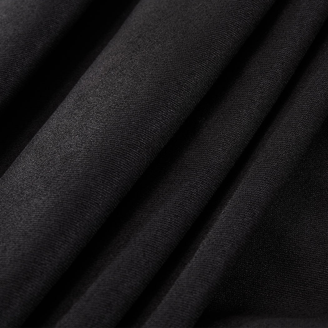 living room 2X Blockout Curtains 132cm x 213cm- Black