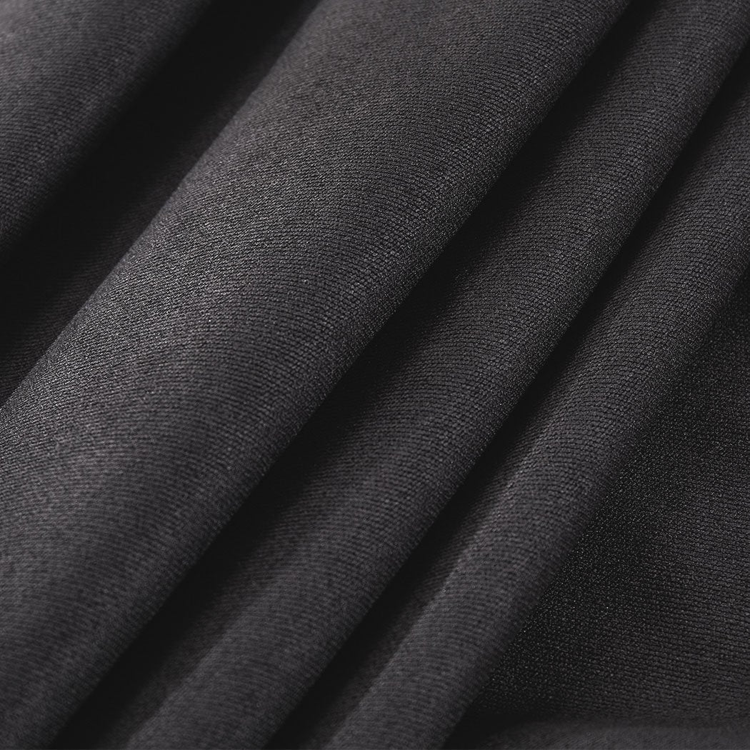 living room 2X Blockout Curtains 180cm x 230cm- Dark Grey