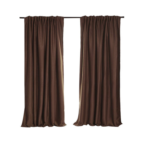 2X Blockout Curtains 180cm x 230cm- Stone