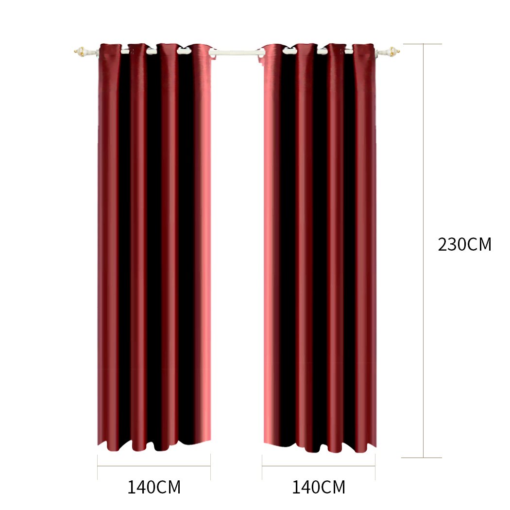 Living Room 2x Blockout Curtains Panels 140x230cm