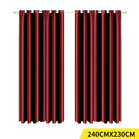 Living Room 2x Blockout Curtains Panels 240x230cm