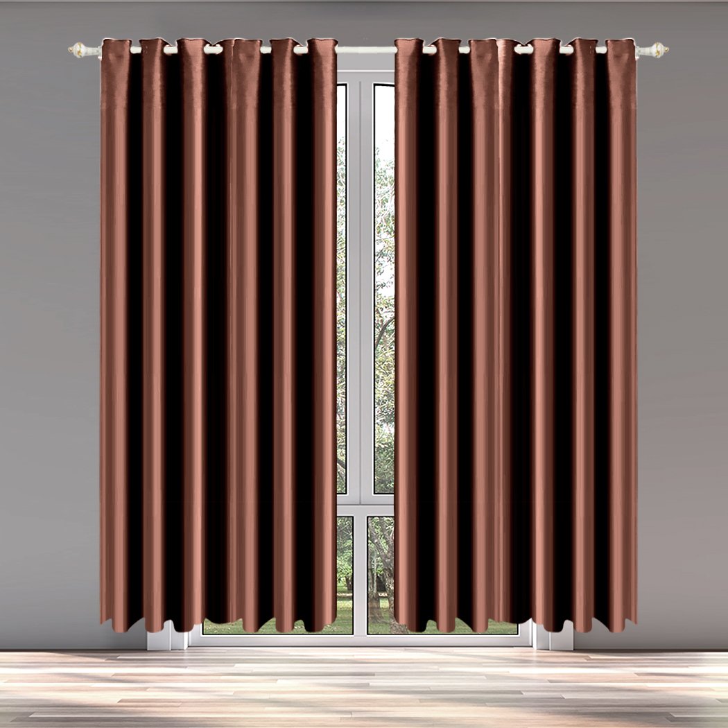 Living Room 2x Blockout Curtains Panels Blackout 3 Layers 240x230cm