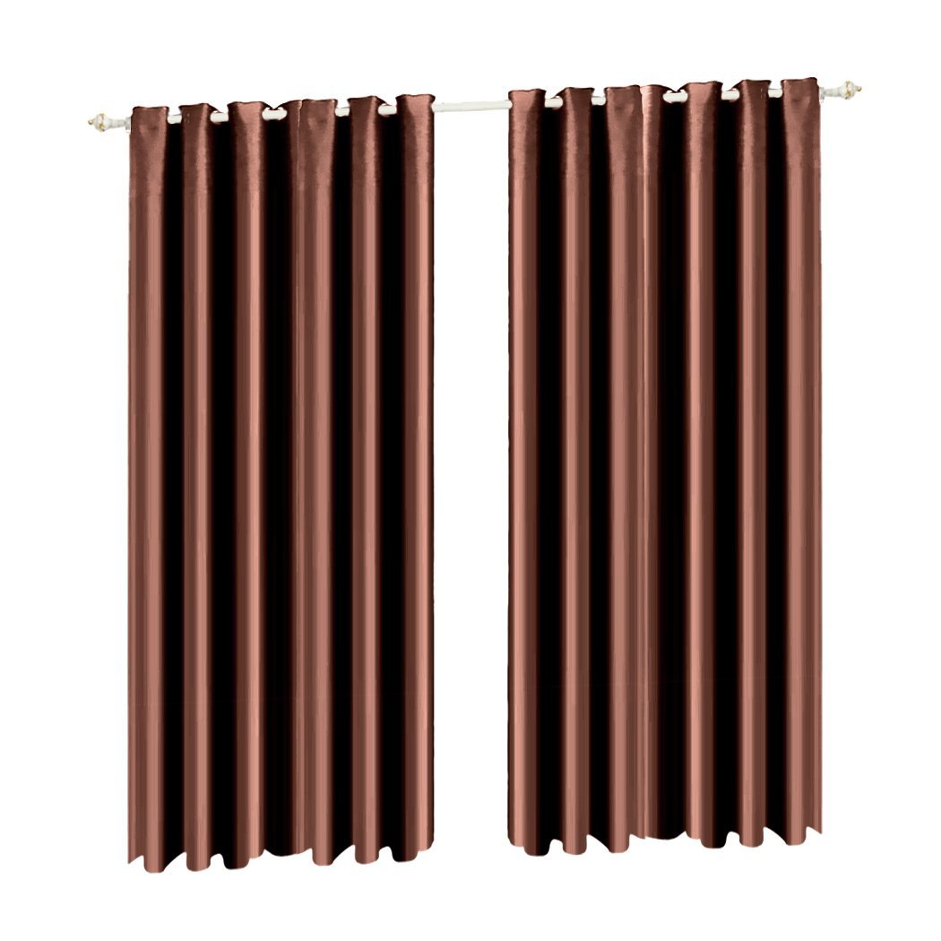 Living Room 2x Blockout Curtains Panels Blackout 3 Layers 240x230cm