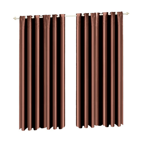 2x Blockout Curtains Panels Blackout 3 Layers 240x230cm