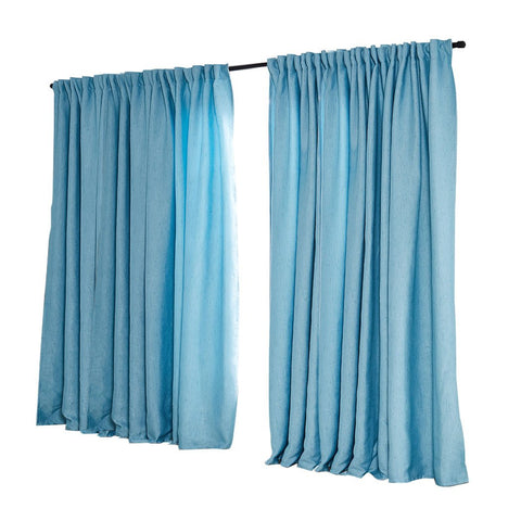 2X Blockout Premium quality Curtains blue 240CM x 230CM