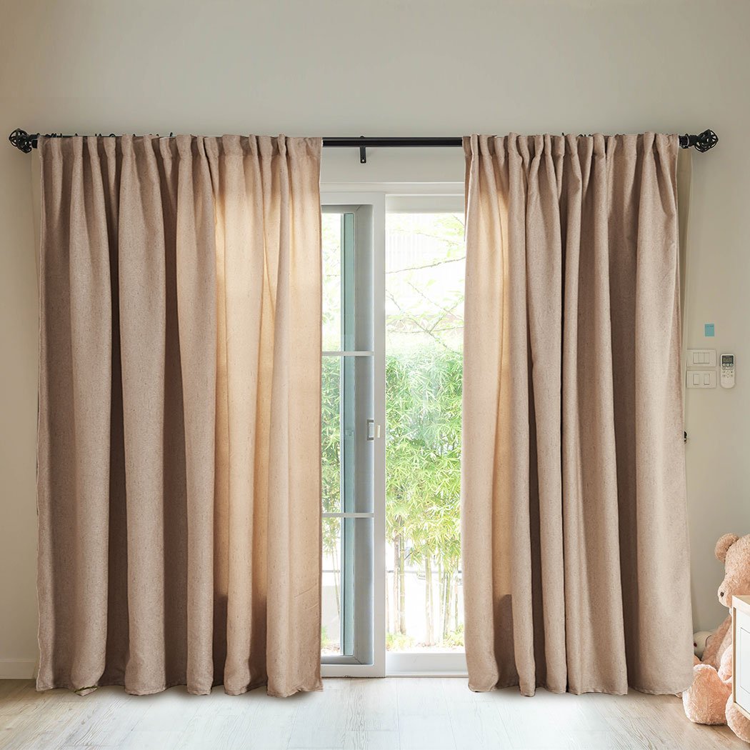 Living Room 2X Blockout Premium quality Curtains buff 240CM x 230CM