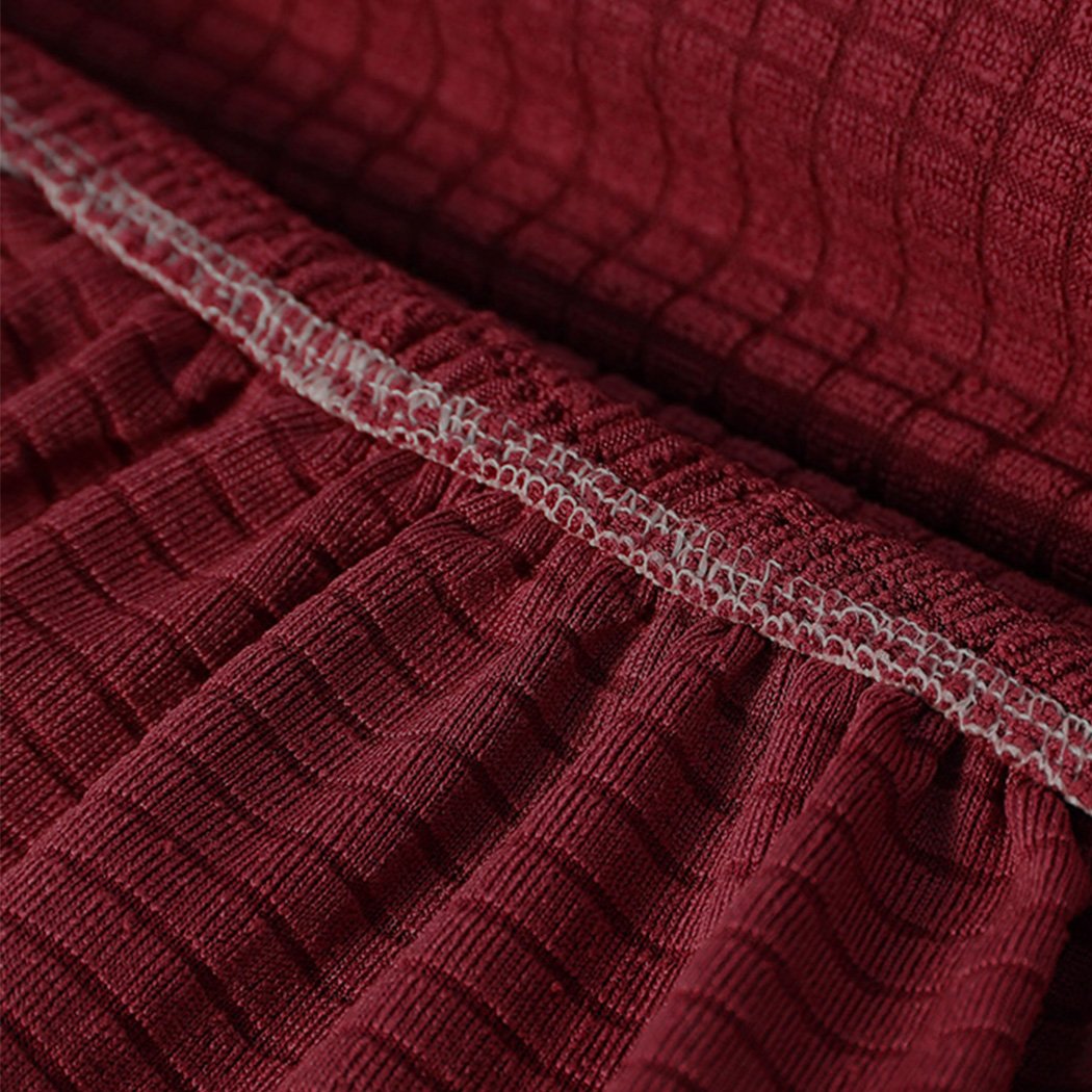 living room 2x Dining Chair Covers Spandex Cover Removable Slipcover Banquet Party Burgundy