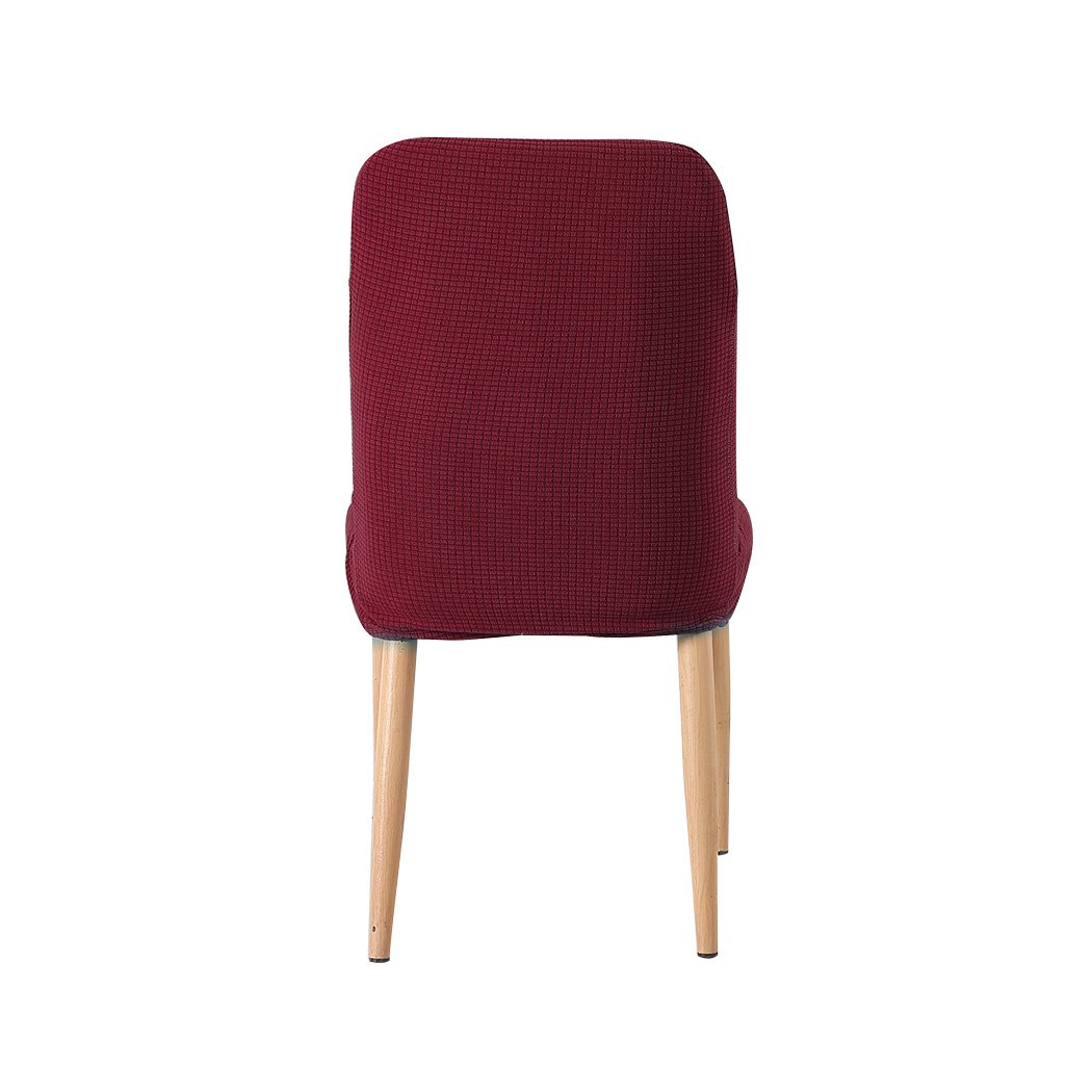 living room 2x Dining Chair Covers Spandex Cover Removable Slipcover Banquet Party Burgundy