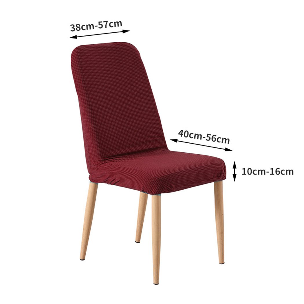 living room 2x Dining Chair Covers Spandex Cover Removable Slipcover Banquet Party Burgundy