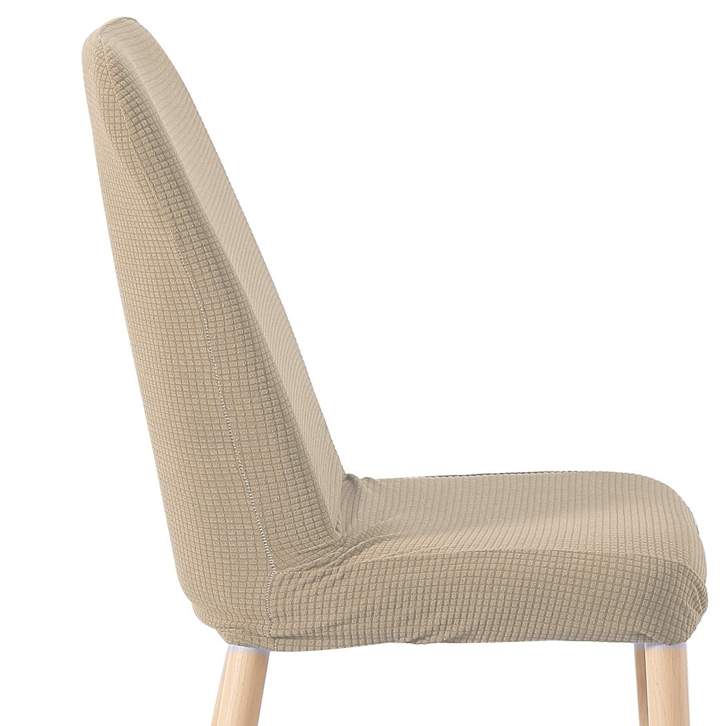 living room 2x Dining Chair Covers Spandex Cover Removable Slipcover Banquet Party Khaki