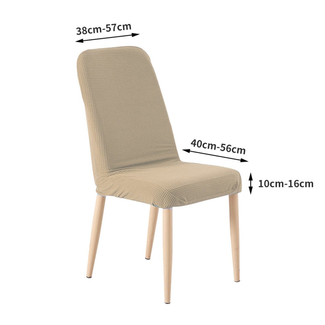 living room 2x Dining Chair Covers Spandex Cover Removable Slipcover Banquet Party Khaki