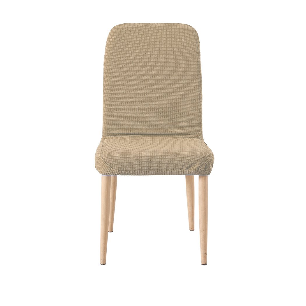 living room 2x Dining Chair Covers Spandex Cover Removable Slipcover Banquet Party Khaki