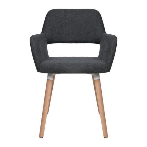 2x Dining Chairs Dark Grey