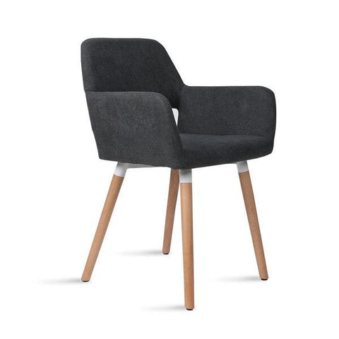 dining room 2x Dining Chairs Dark Grey