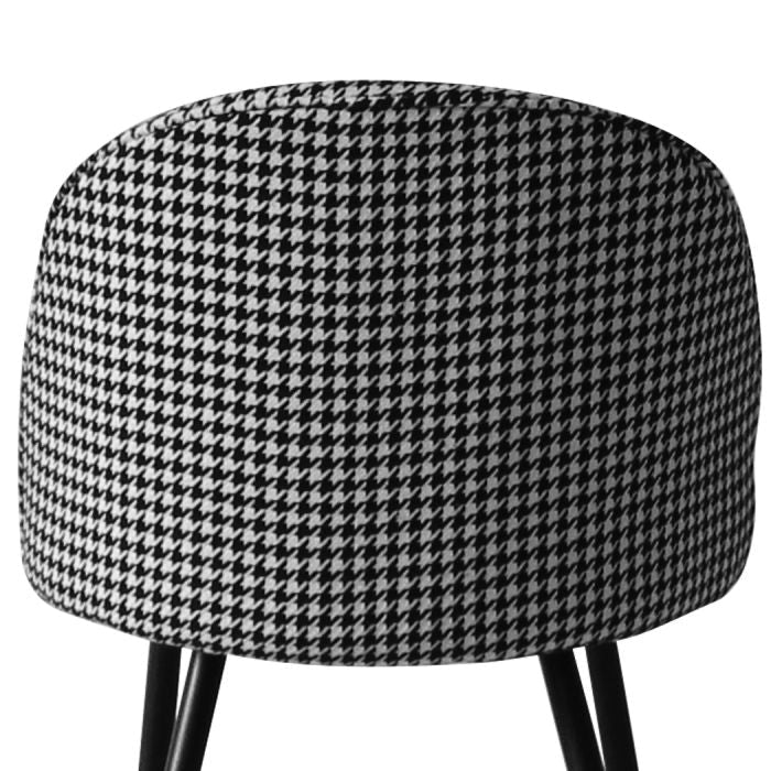 2x Dining Chairs Kitchen Cafe Lounge Chair -Black and white