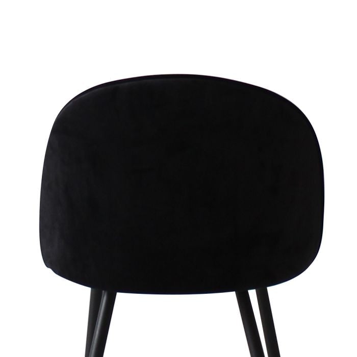 2x Dining Chairs Kitchen Cafe Lounge Chair-Velvet Black
