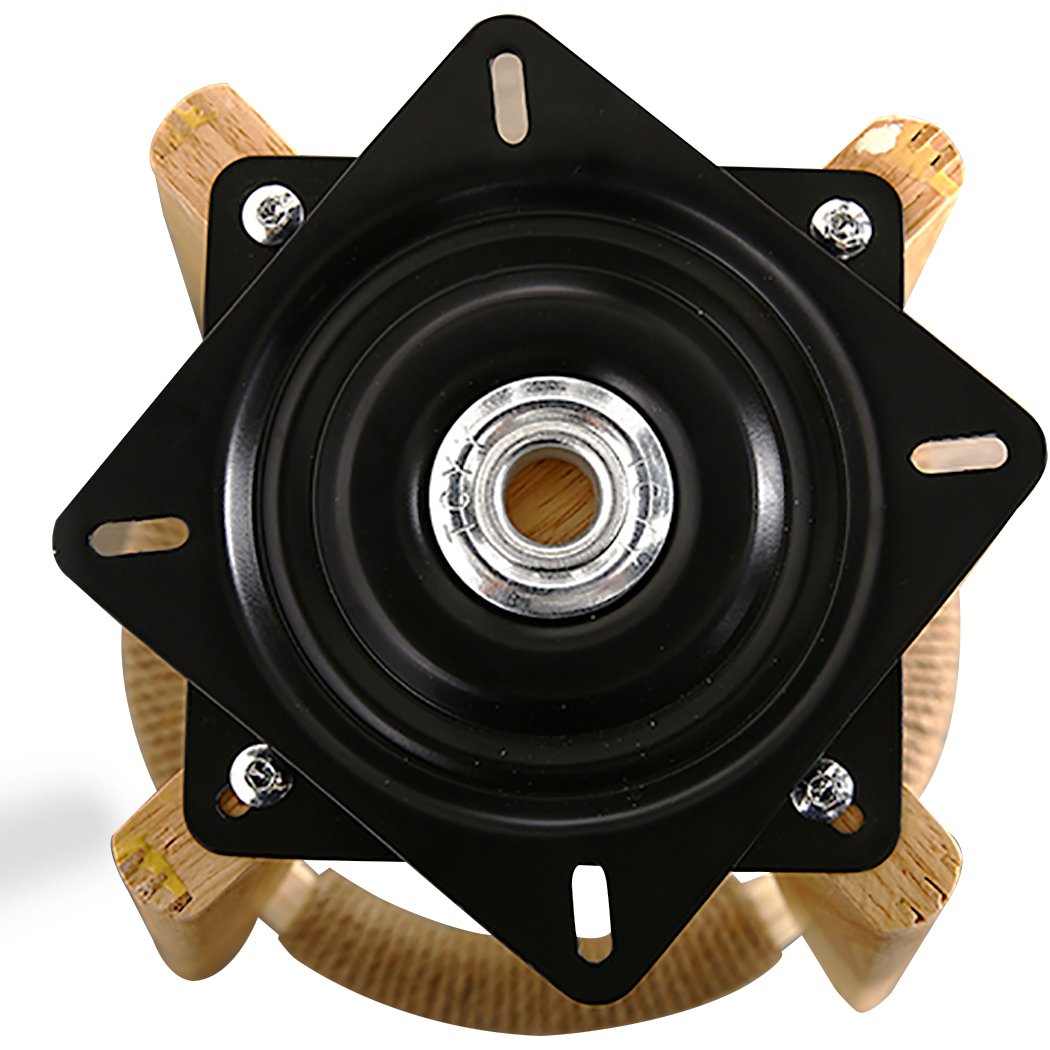 Dining Room 2x Fabric Swivel Bar Stool -Cream