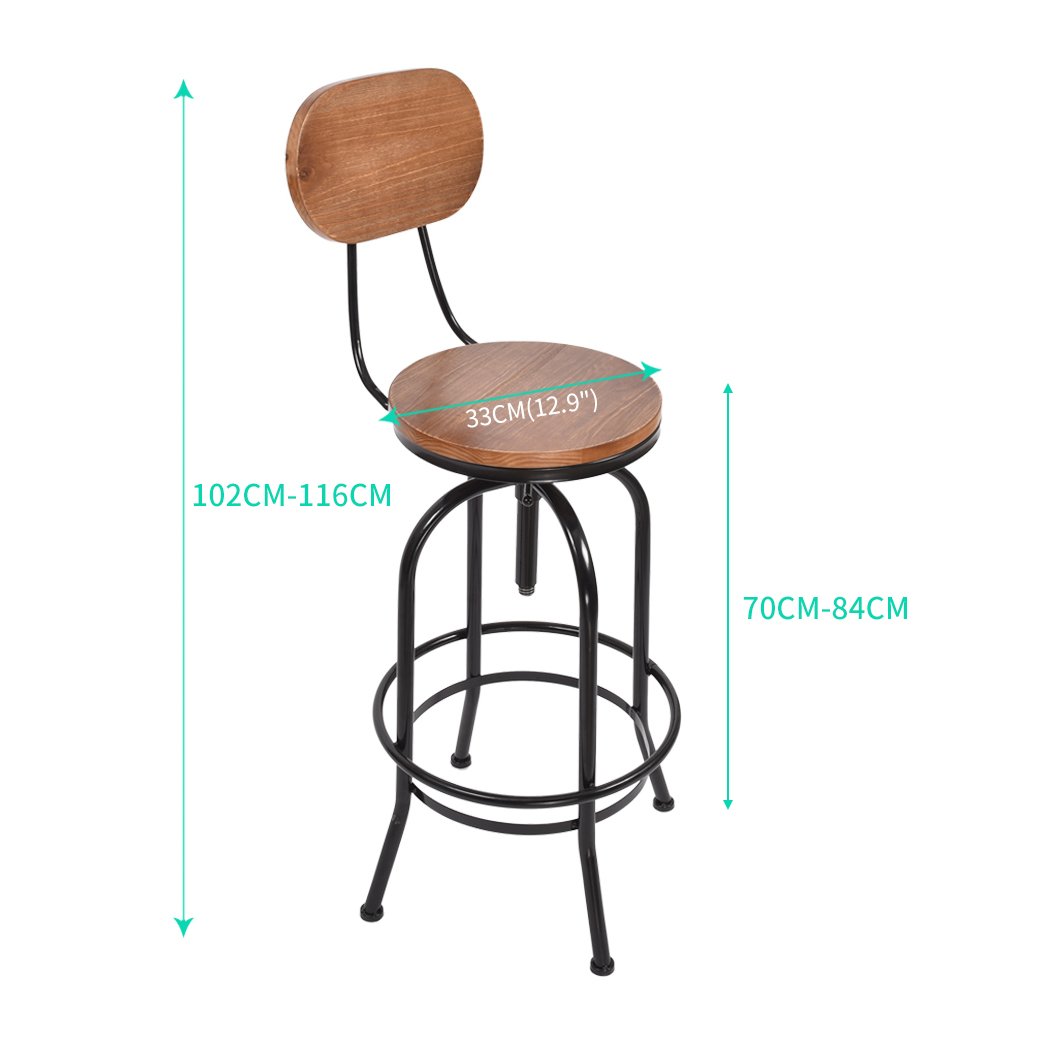 Bar Stool 2x Industrial Bar Stools Kitchen Stool