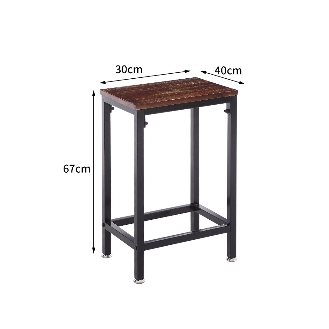 bar stool 2x Metal Industrial Barstools Black