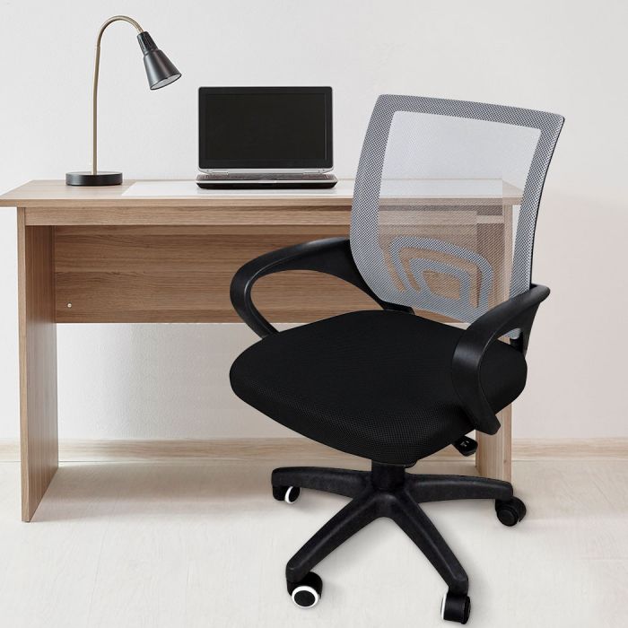 2x Office Chair Gaming Computer Mesh Chairs -Grey