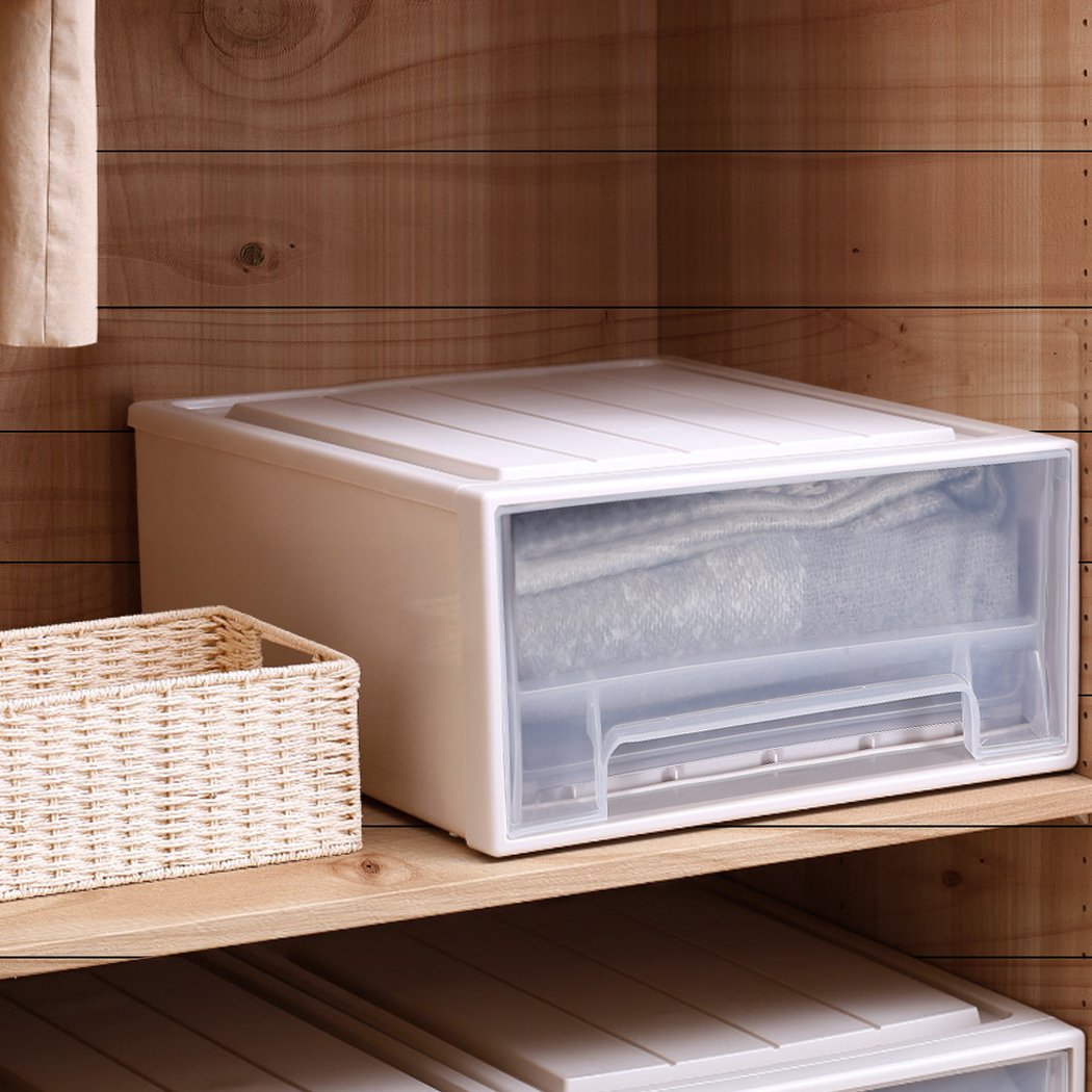 Living Room 2x Plastic Drawer Shoes Boxes