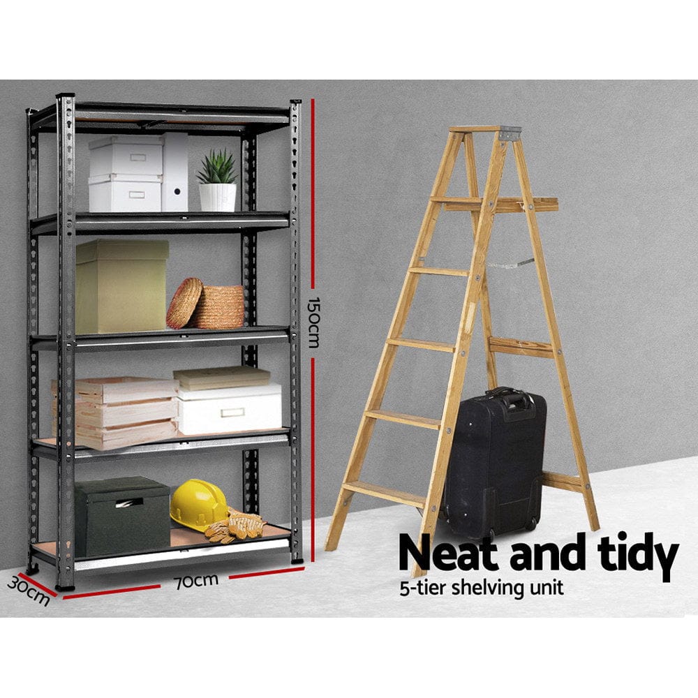 2X1.5M Garage Shelving Warehouse Rack Storage Racking Storage Steel