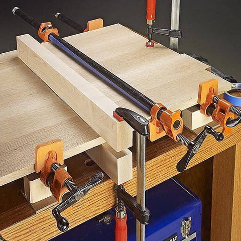 3/4" Wood Gluing Pipe Clamp Set (4 Pack) Heavy Duty Pro Woodworking Cast Iron