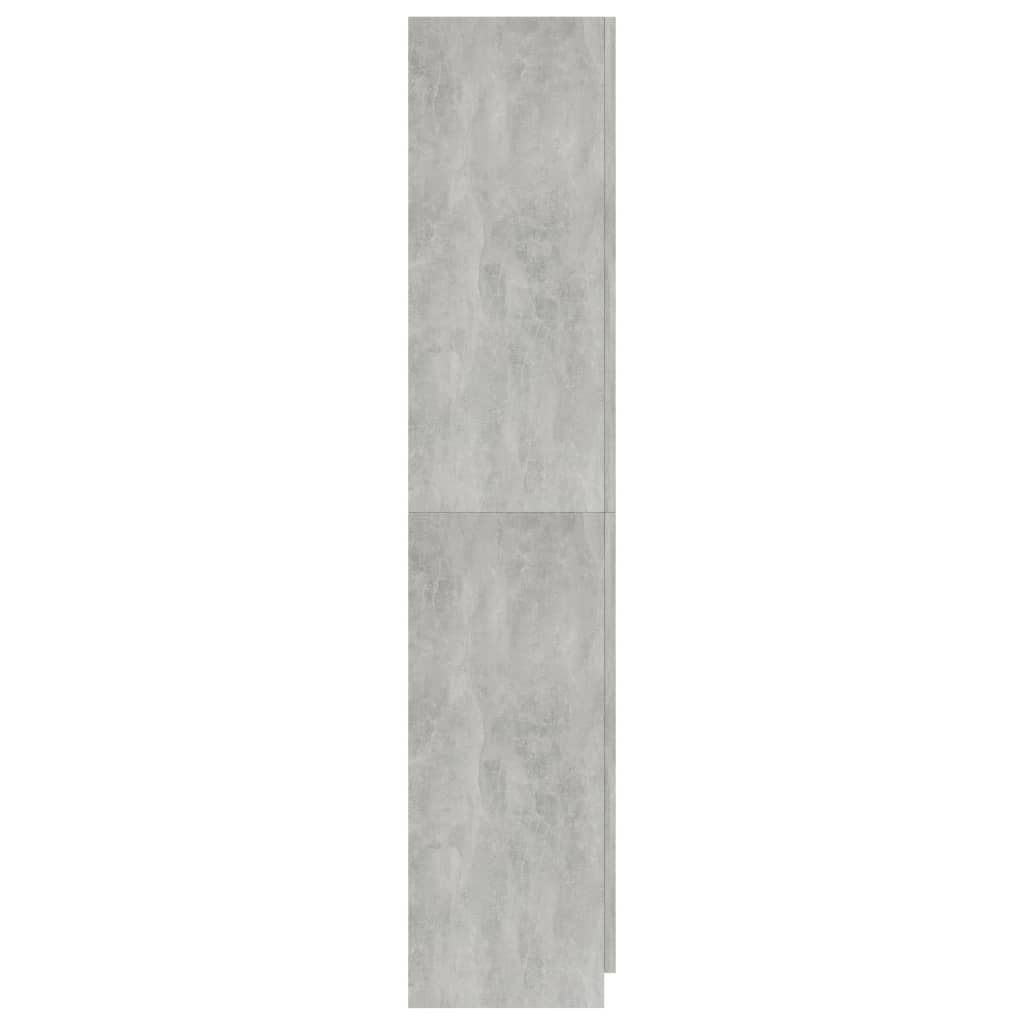 3-Door Wardrobe Concrete Grey 120x50x180 cm Chipboard