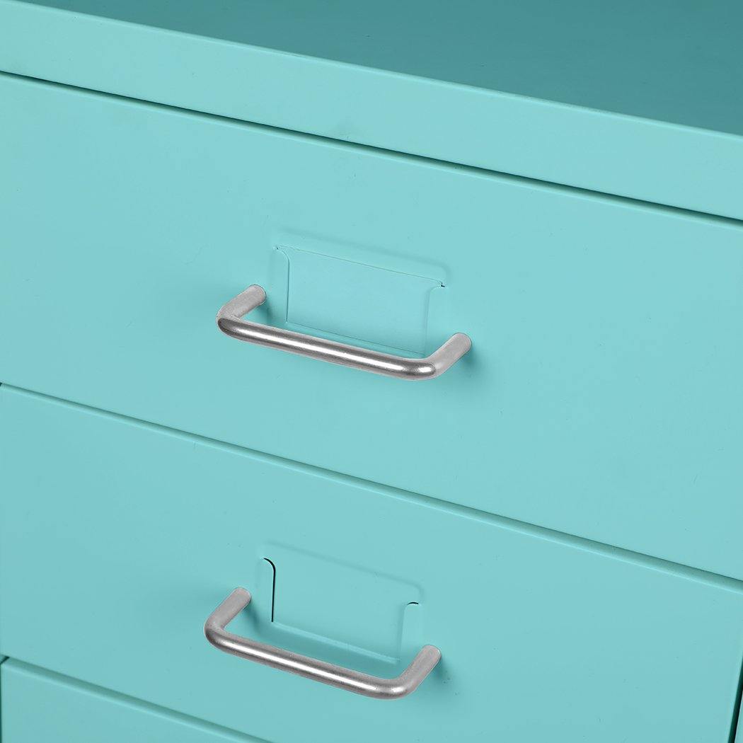 office & study 3 Drawer Metal Storage Cabinet-Blue