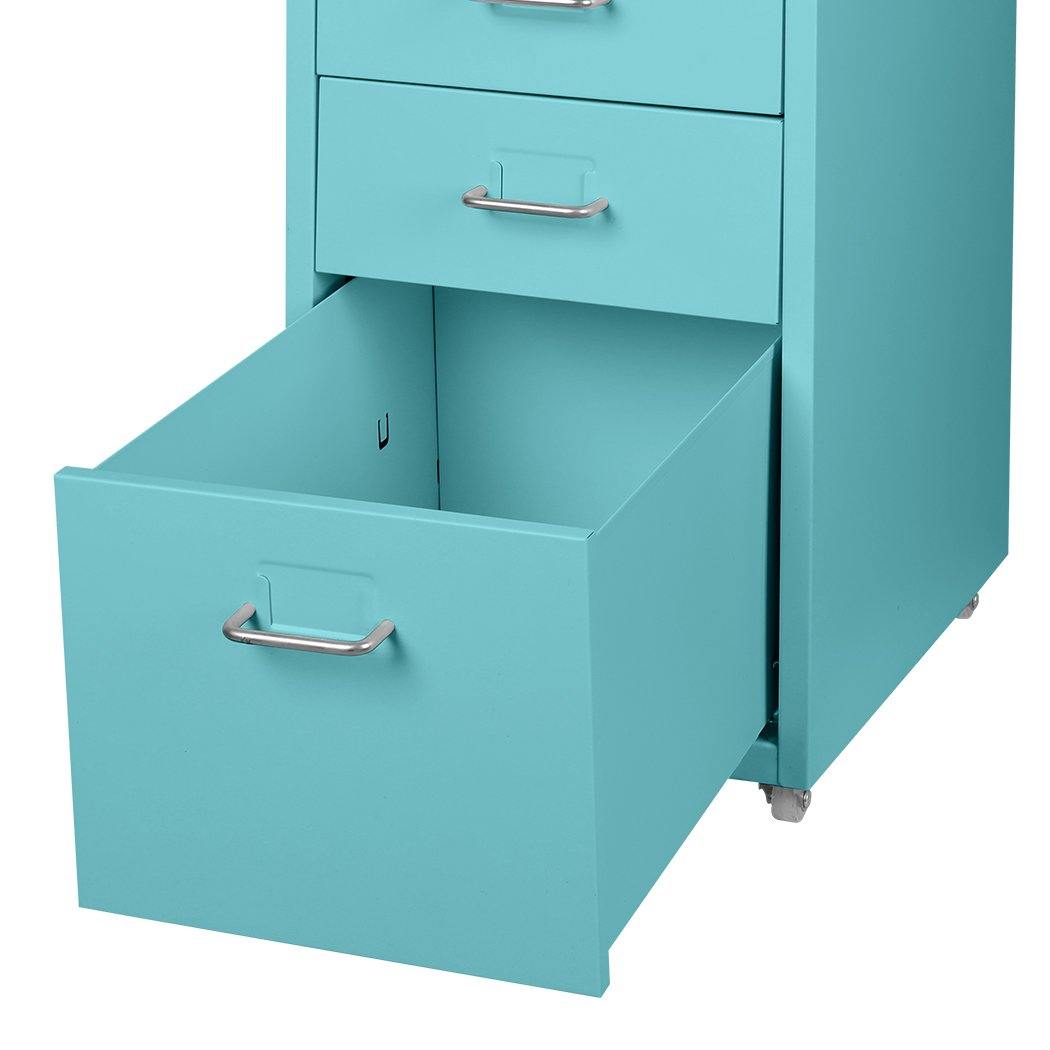 office & study 3 Drawer Metal Storage Cabinet-Blue