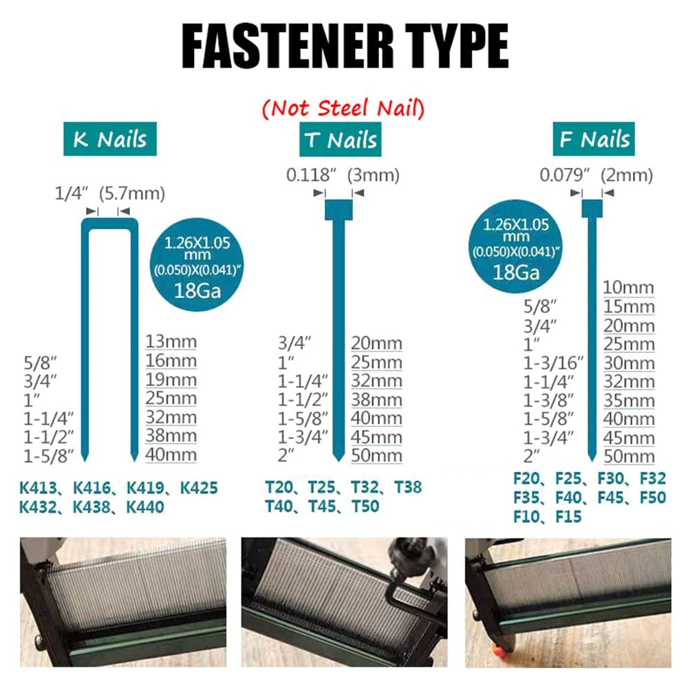 3 IN 1 Air Nailer Nail Gun Stapler Pneumatic Frame Heavy Duty Woodworking Tool