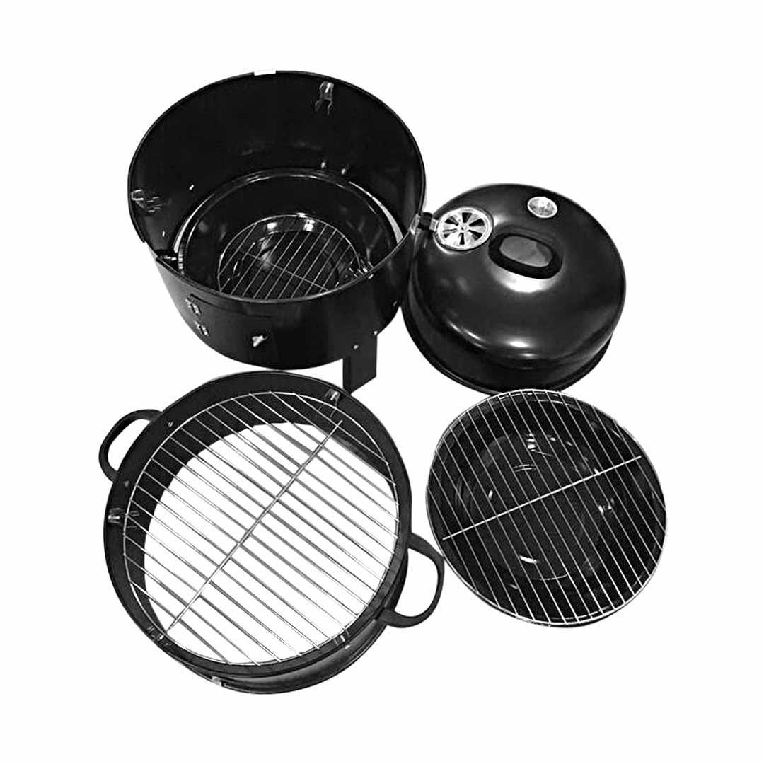 smokers 3 In 1 Barbecue Smoker Outdoor Charcoal BBQ Grill Camping Picnic Fishing