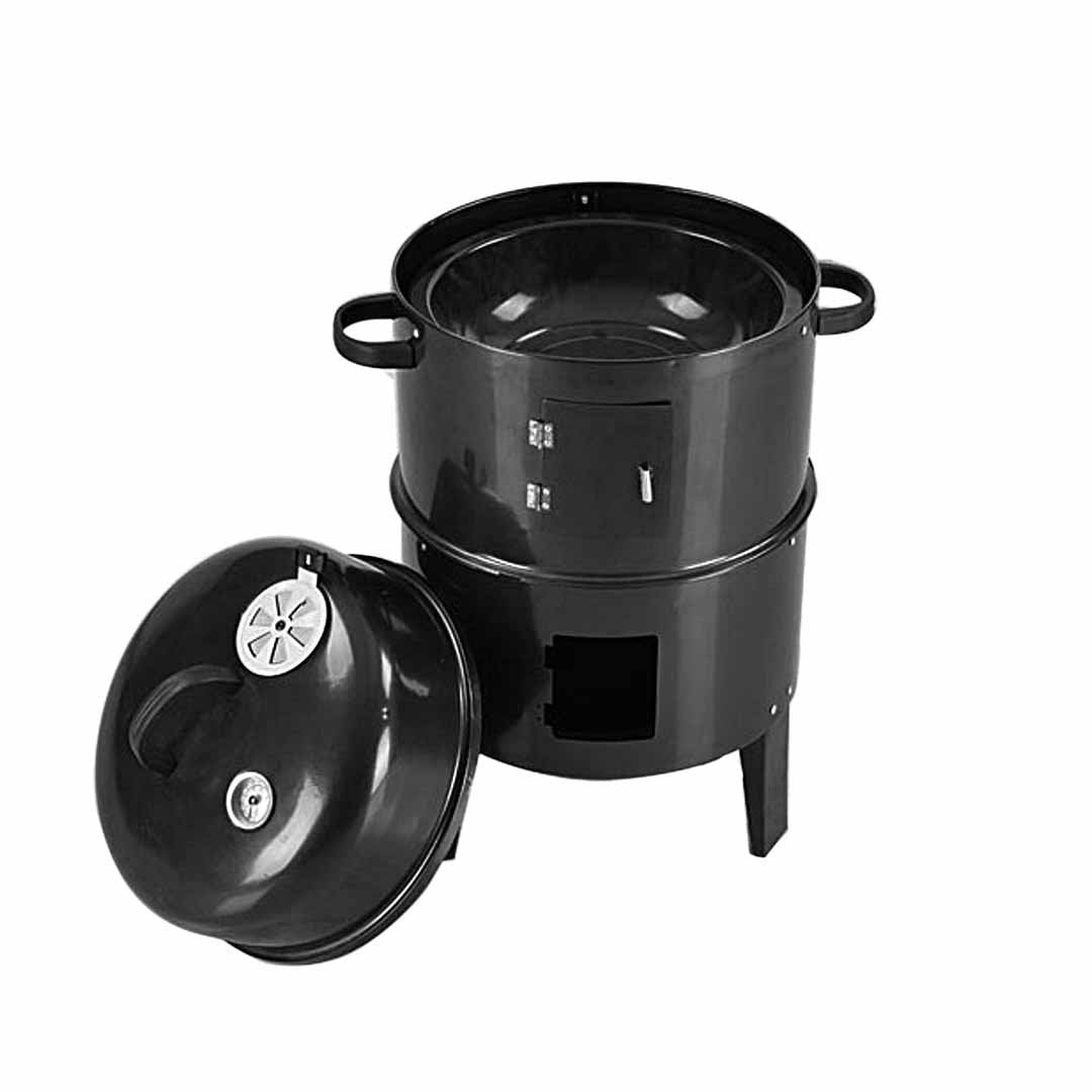 smokers 3 In 1 Barbecue Smoker Outdoor Charcoal BBQ Grill Camping Picnic Fishing
