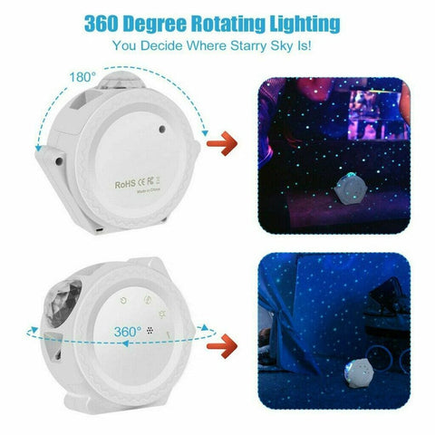 3 In1 Led Galaxy Starry Night Light Projector 3D Ocean Star Sky With Music Gift