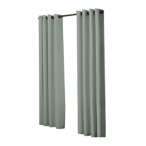 3 Layers Eyelet Blockout Curtains 140x230cm Grey