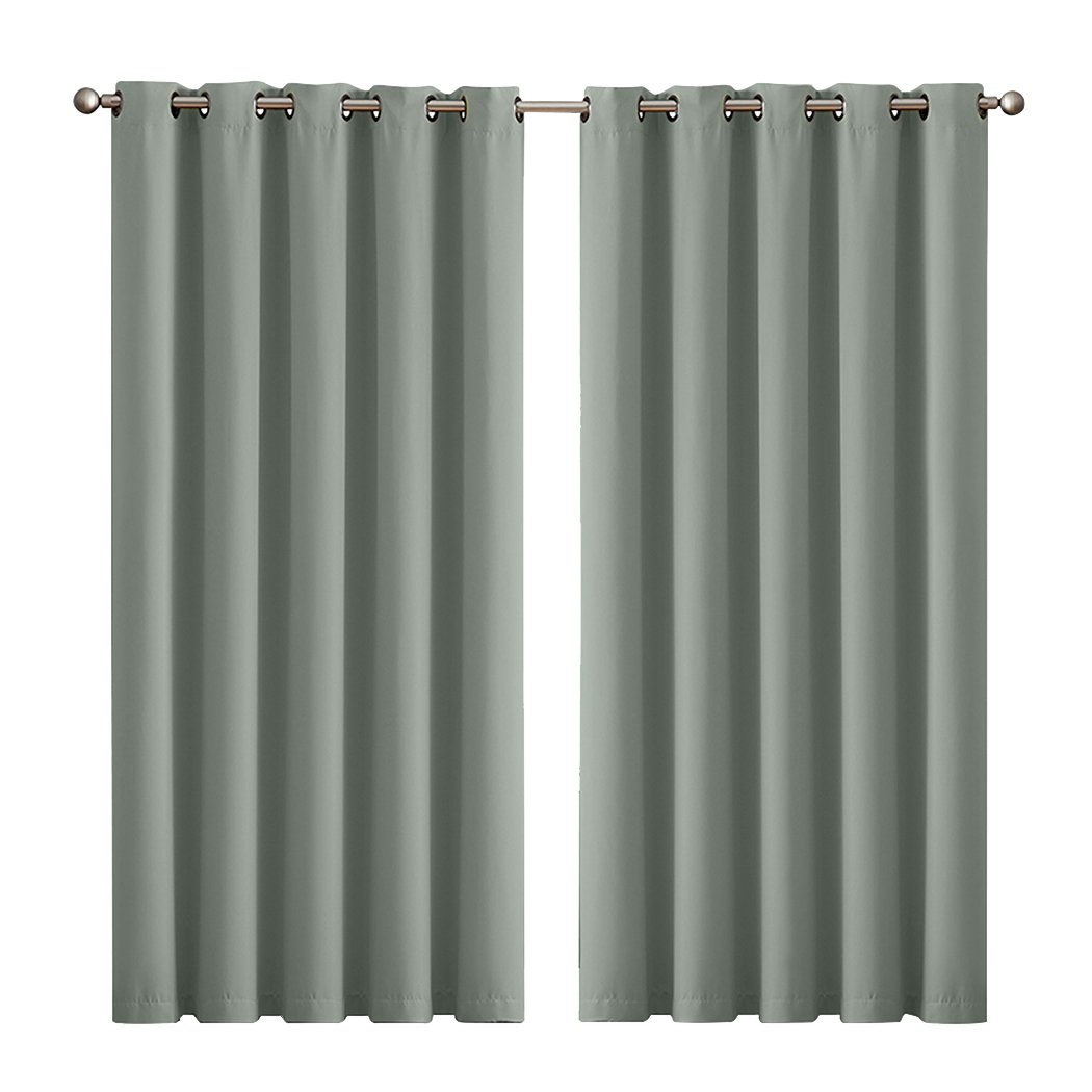 living room 3 Layers Eyelet Blockout Curtains 180x230cm Grey