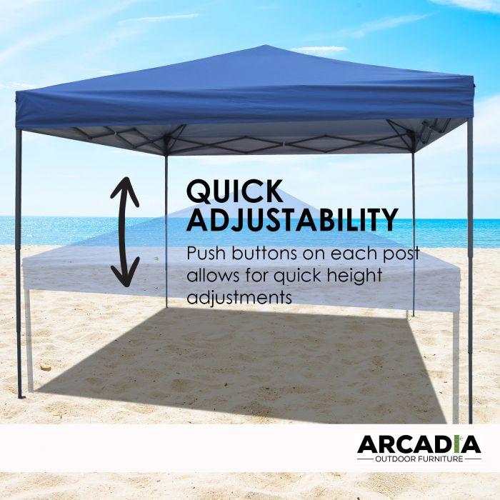 Outdoor Furniture - 3 Metre Outdoor Gazebo Tent - Navy