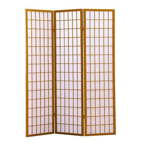 living room 3 Panel Free Standing Foldable  Room Divider Privacy Screen  Wood Frame