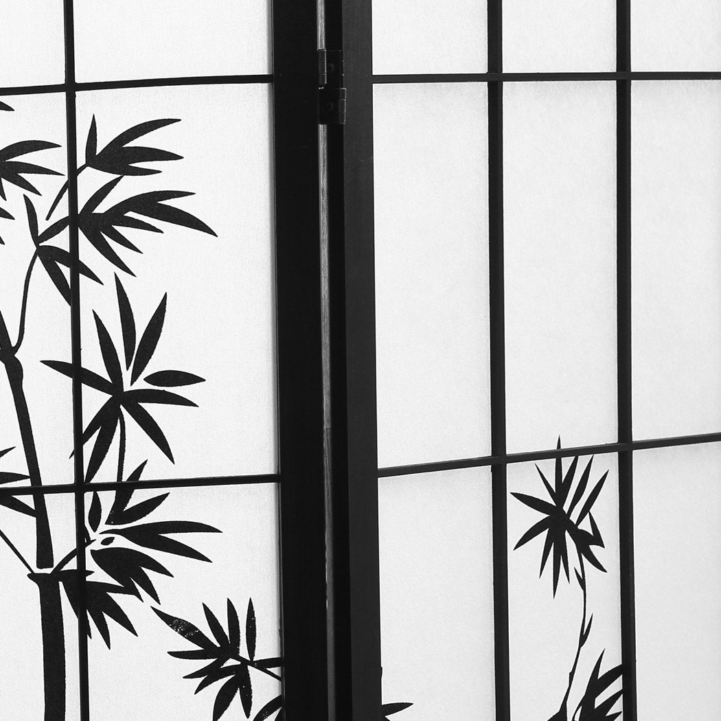 living room 3 Panel Room Divider Privacy Screen Door Pine Wood Stand Fringe