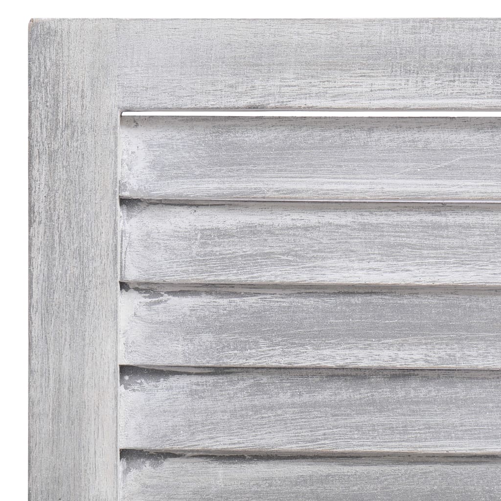 3-Panel Wood Room Divider Grey