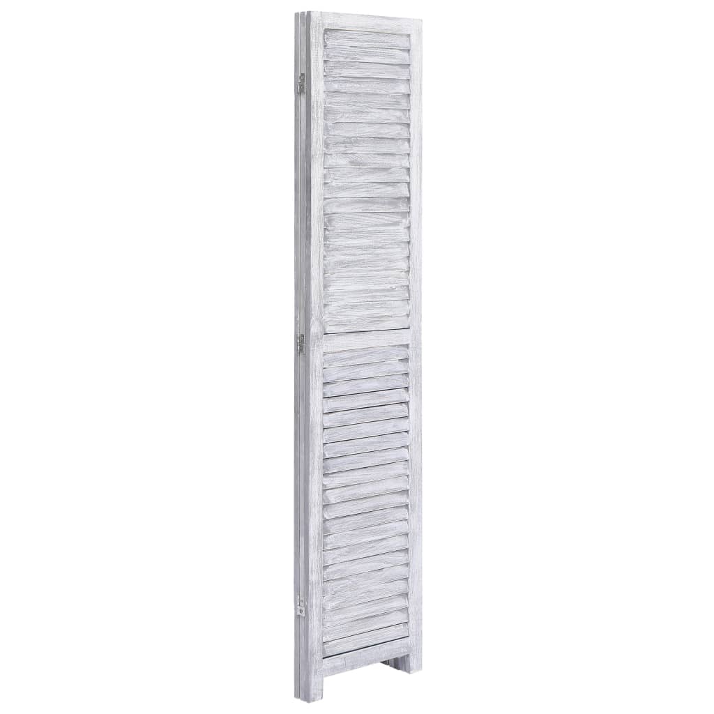 3-Panel Wood Room Divider Grey