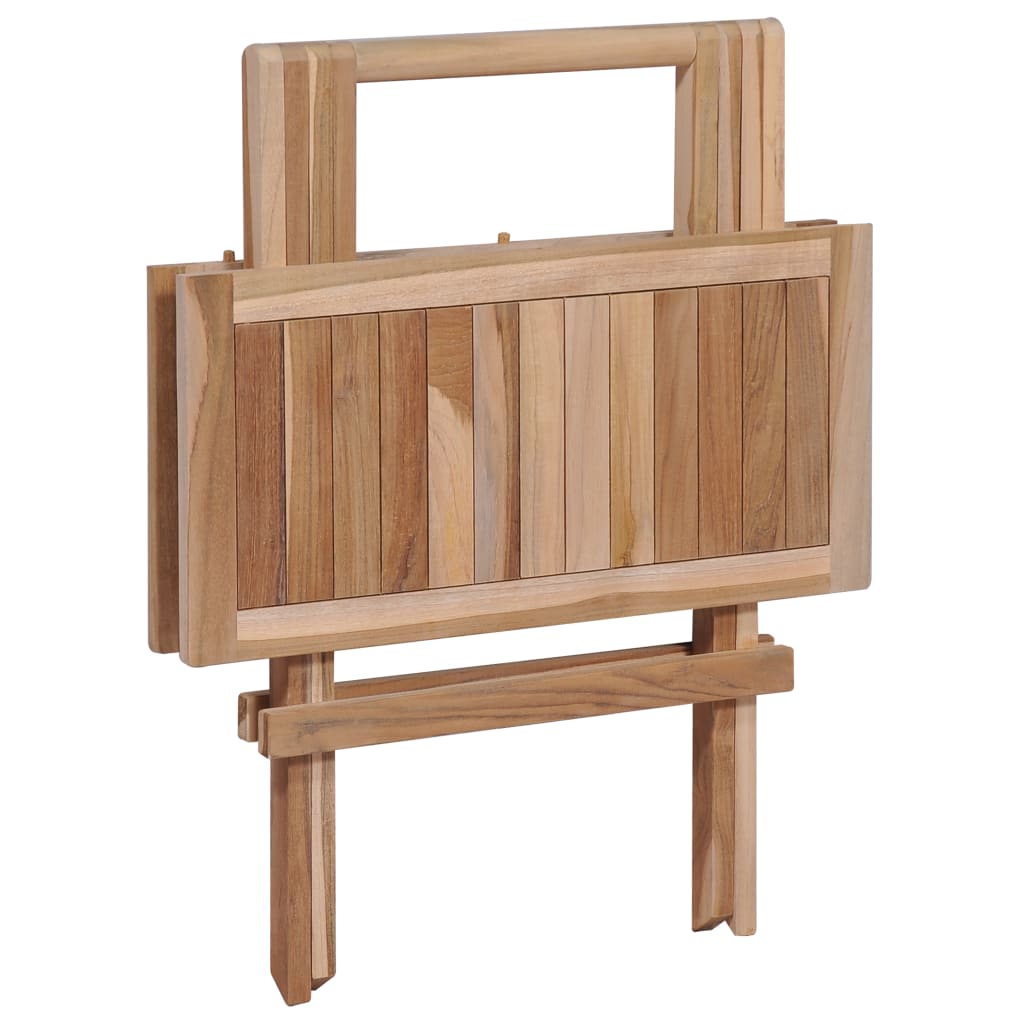 3 Piece Folding Bistro Set Solid Teak Wood