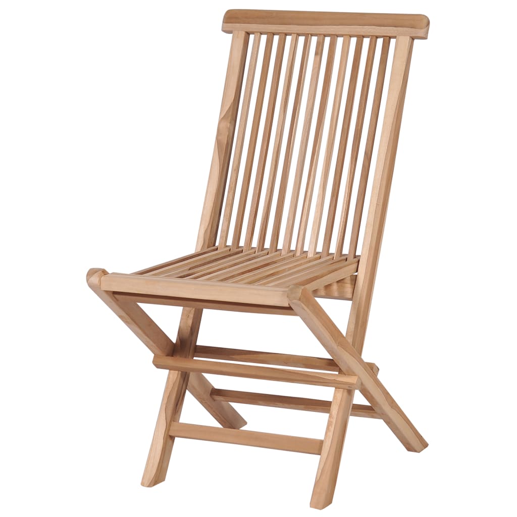 3 Piece Folding Bistro Set Solid Teak Wood