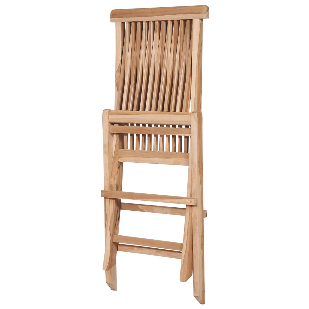 3 Piece Folding Bistro Set Solid Teak Wood