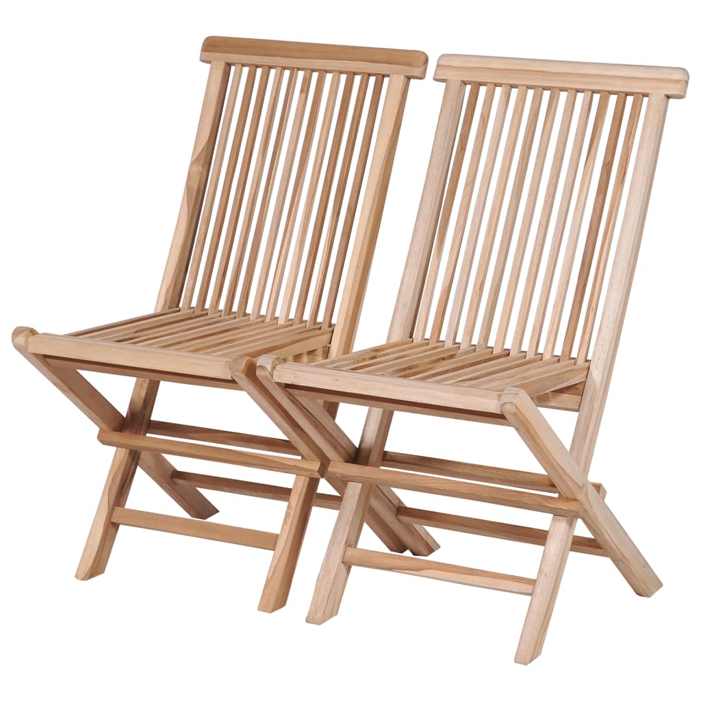 3 Piece Folding Bistro Set Solid Teak Wood