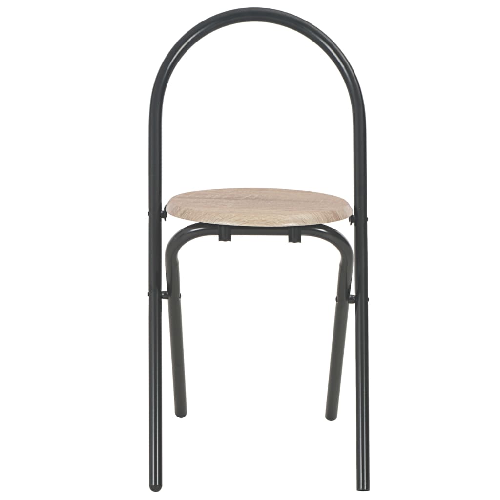 3 Piece Folding Dining Set with Storage Rack