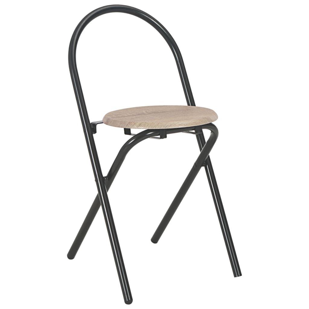 3 Piece Folding Dining Set with Storage Rack