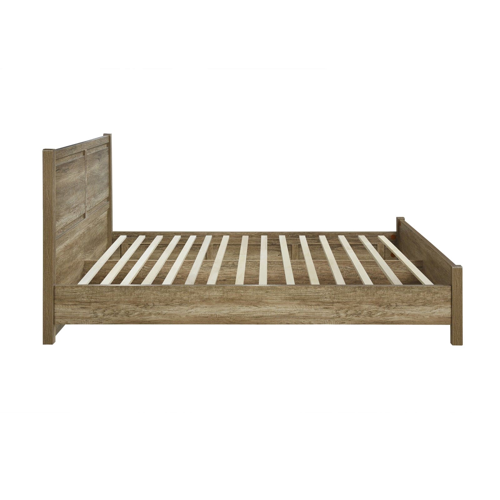 3 Pieces Bedroom Suite Natural Wood Double Oak Colour, Bedside Table